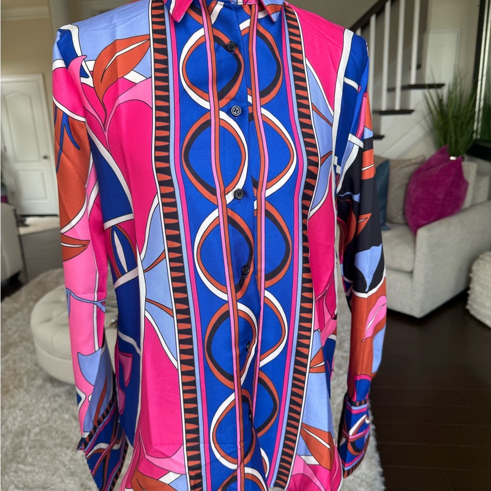 Vibrant Multicolor Button-Up Short Set - image 1